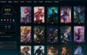 Conta com Lux Prestigio +280 skins