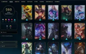 Conta com Lux Prestigio +280 skins