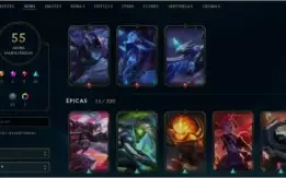 conta antiga de lol 55 skin, 121 campeão