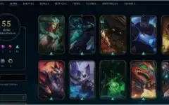conta antiga de lol 55 skin, 121 campeão