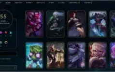 conta antiga de lol 55 skin, 121 campeão