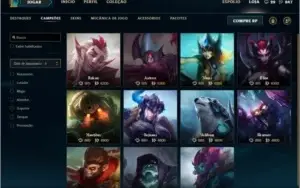 Conta com borda platina e muitas skins!