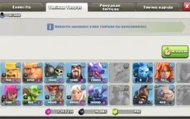 CONTA CLASH OF CLANS CV8 FULL COM 500 DE GEMAS