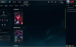 Conta Unranked LVL(30) /4 SKIN/ 3 FRAGMENTO DE SKIN LENDÁRIA