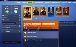 conta de fortnite - 29 skins com o SALVE O MUNDO