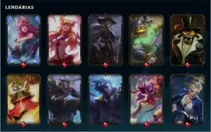 Conta LOL Platina 4, com mais de 300 skins!