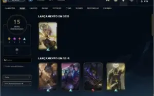 Conta nível 84 com 15 skin