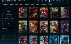 Unranked com 80 Champs e 69 Skins ( MAIN SUP )