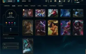Unranked com 80 Champs e 69 Skins ( MAIN SUP )