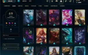 Unranked com 80 Champs e 69 Skins ( MAIN SUP )