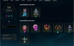 Conta Lol 178 skins + 149 campeões + 39 emotes + 156 icones