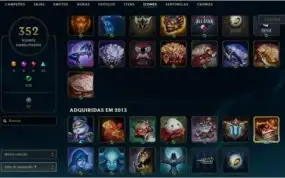 Conta League of Legends com 691 Skins