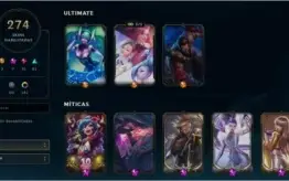 Conta lvl 405 com 274 skin bem barata
