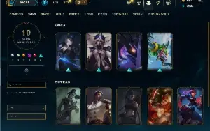 Unranked com 45 Champs e 10 Skins ( ADC / JG )