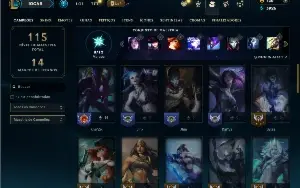 Unranked com 45 Champs e 10 Skins ( ADC / JG )