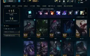 Unranked com 45 Champs e 10 Skins ( ADC / JG )