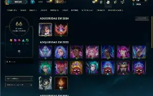 Unranked com 45 Champs e 10 Skins ( ADC / JG )