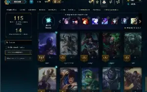 Unranked com 45 Champs e 10 Skins ( ADC / JG )