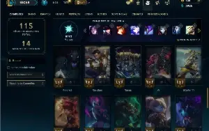 Unranked com 45 Champs e 10 Skins ( ADC / JG )
