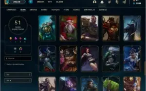 Conta platina 2 MAIN JG / ADC com 51 skins e 78 champs