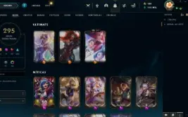 Conta LoL 295 skins todos campeões + faca val.