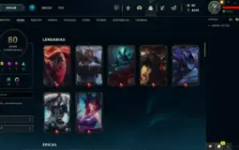 Conta LOL LVL 316 | 159 Campeões| 80 Skins |UNRANKED| 2014