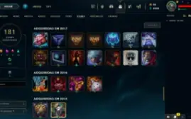 Conta LOL LVL 316 | 159 Campeões| 80 Skins |UNRANKED| 2014