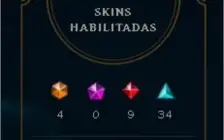 Conta de lol 186 skins Prata IV