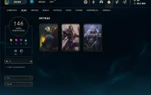 Conta bronze 1 com TODOS os champs e 146 Skins ( MAIN SUP )