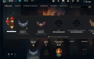 Conta bronze 1 com TODOS os champs e 146 Skins ( MAIN SUP )