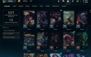Conta Unranked com TODOS os champs e 126 Skins + 1800 RP