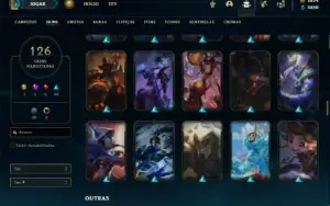 Conta Unranked com TODOS os champs e 126 Skins + 1800 RP