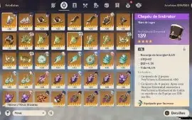 Conta Genshin +27 LENDÁRIOS! 8 Passes+/todos os t4