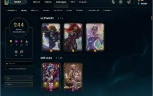 Conta diamante 3 várias skins e recompensas (desde s2)