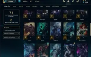 Conta ouro 2 com 42 Champs e 10 Skins + 2 Fragmentos