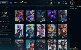 Conta LOL com 280 Skins 8 Skins míticas