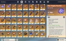 Conta Endgame Genshin Impact AR 56 com 9 T5
