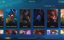 conta wild rift skin: 47, wukong prestigio, zed dizimador d