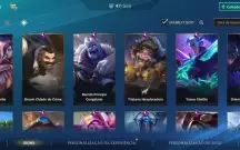 conta wild rift skin: 47, wukong prestigio, zed dizimador d