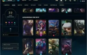 conta top , mais de 140 camps!   32 skins    !