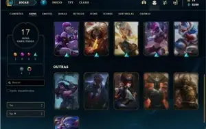 Conta prata 1 com 43 Champs e 17 Skins