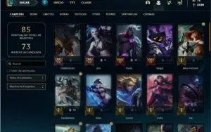 Conta prata 1 com 43 Champs e 17 Skins