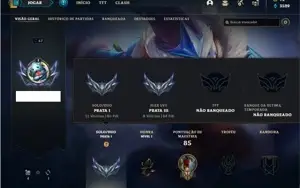 Conta prata 1 com 43 Champs e 17 Skins