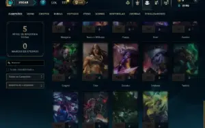 Unranked com 40 Champs e 6 Skins
