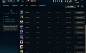 Unranked com 40 Champs e 6 Skins