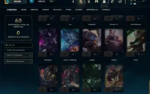 Ouro 1 com 55 Champs e 10 Skins