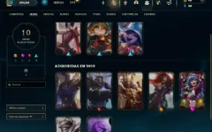 Ouro 1 com 55 Champs e 10 Skins