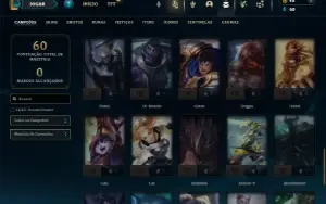 Ouro 1 com 55 Champs e 10 Skins