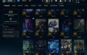 Ouro 1 com 55 Champs e 10 Skins