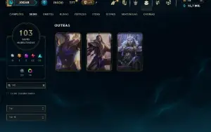 Diamante 4 com 110 Champs e 103 Skins ( Diamante 1 Flex )